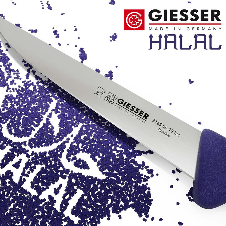 Giesser seit 1776 - Made in Germany - Ausbeinmesser 15 cm Halal, lila, nachhaltiger griff, rutschfes