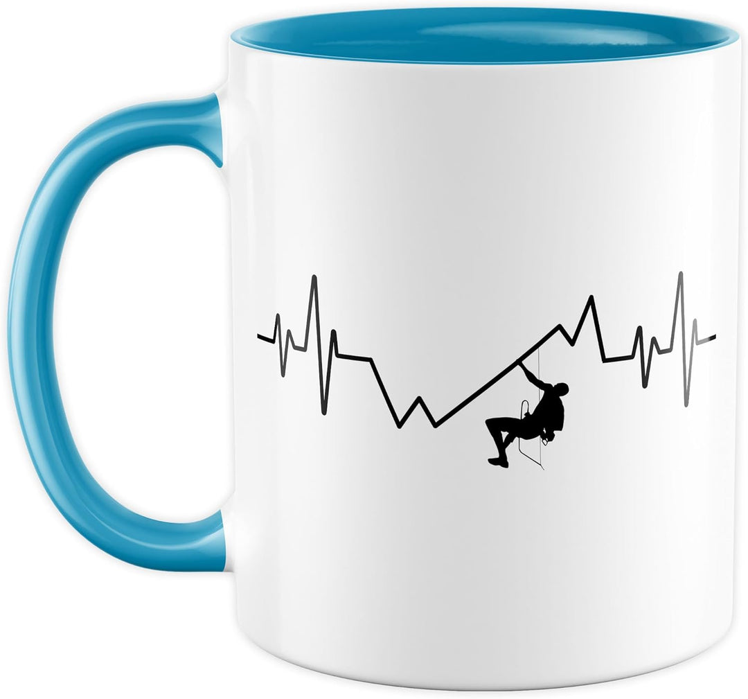 Tasse Klettern Geschenk Klettern, Kaffeetasse Berge Bergklettern Bouldern Outdoor Abenteuer, Geschen