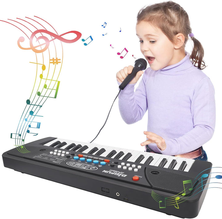 37 Tasten Kinder Klavier mit Mikrofon,Klavier Keyboard Kinder,Einführendes Musiktraining,Elektronisc
