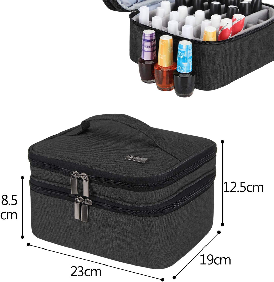 Luxja Nagellack Aufbewahrung Box, Nagellack Tasche, Aufbewahrung für Nagellack-Hält 30 Flaschen (15m