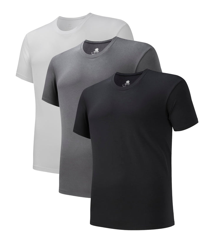 DAVID ARCHY Herren Unterhemden Business aus Micro Modal Tshirt Herren,3er Pack M Rundhalsausschnitt-