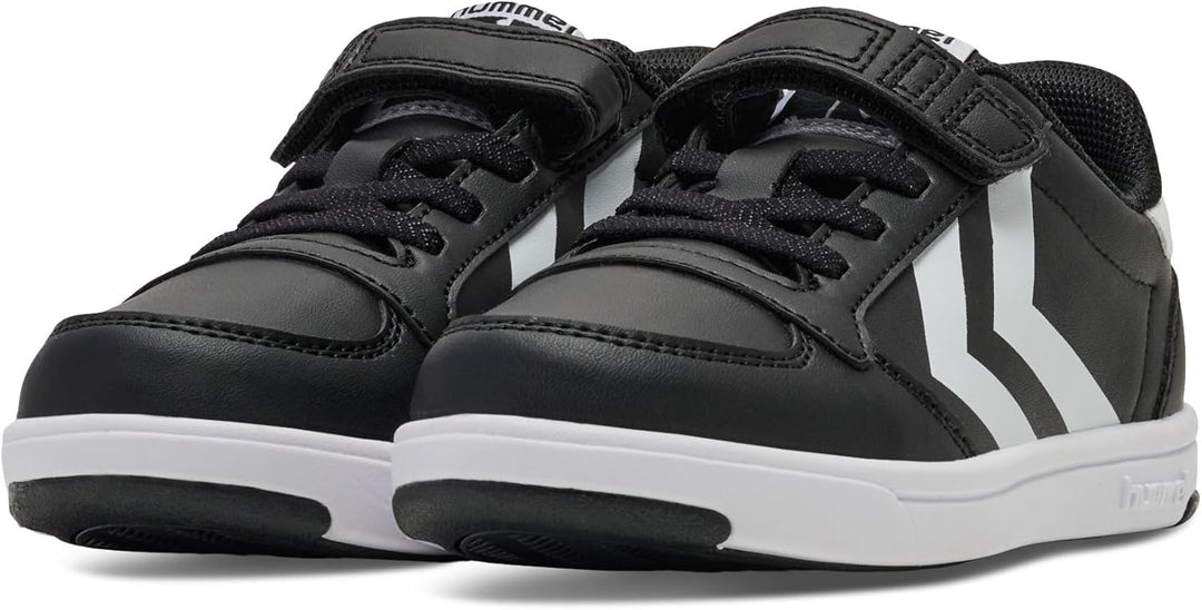 hummel Klettverschluss Sneaker Stadil Light Kinder 28 EU Black White, 28 EU Black White