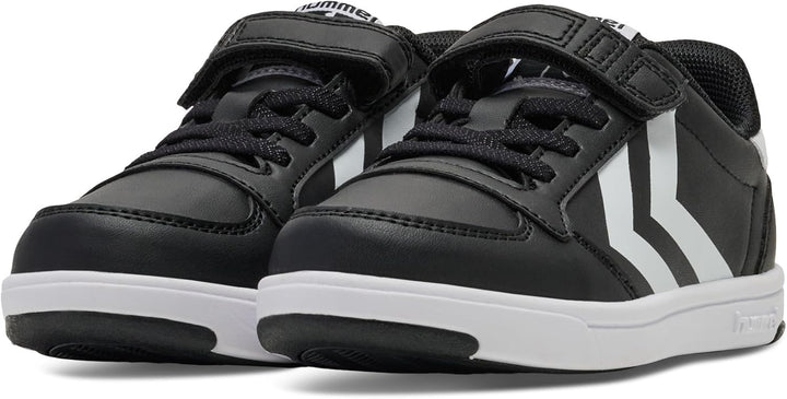 hummel Klettverschluss Sneaker Stadil Light Kinder 28 EU Black White, 28 EU Black White