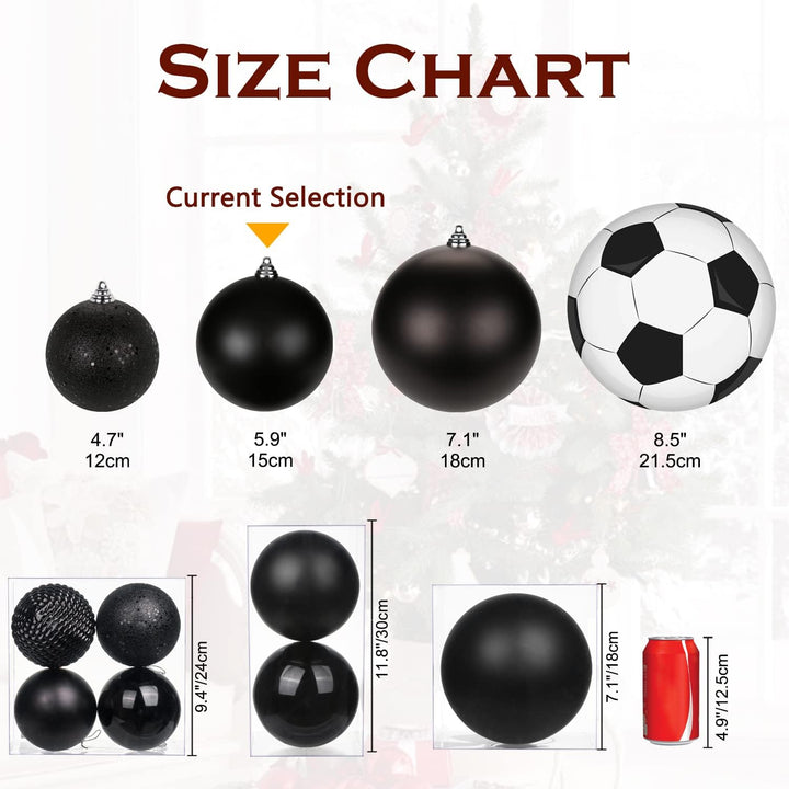 Ø 15CM Weihnachtskugeln Kunststoff 2 Stücke Grosse Christbaumkugeln Weihnachtsdeko Bruchfest Ornamen