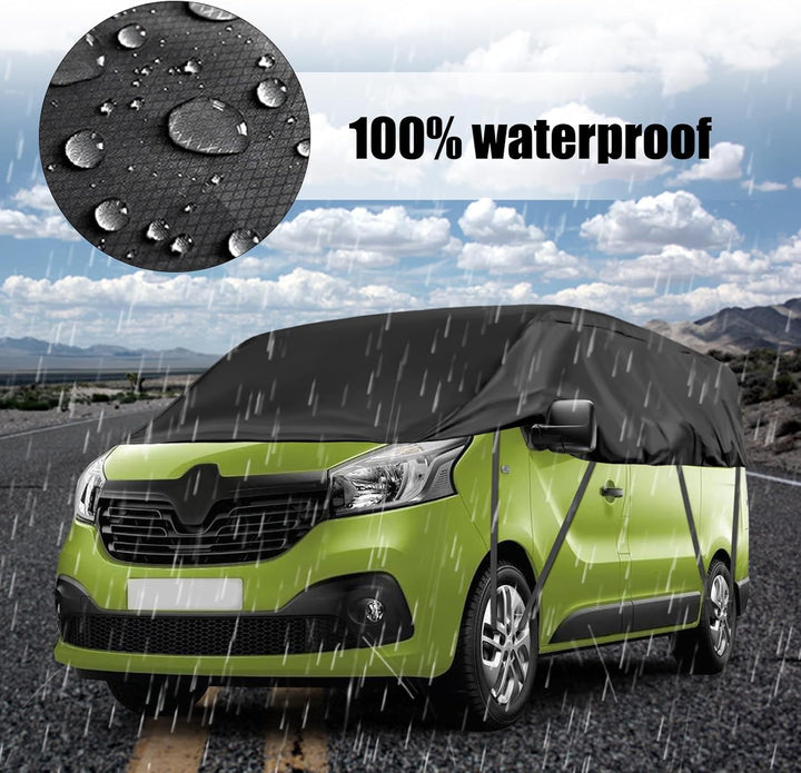 Autoabdeckung Wasserdicht Ersatz für Renault Trafic 2010-2025 LWB, Halbgarage, Autohülle Autoplane,
