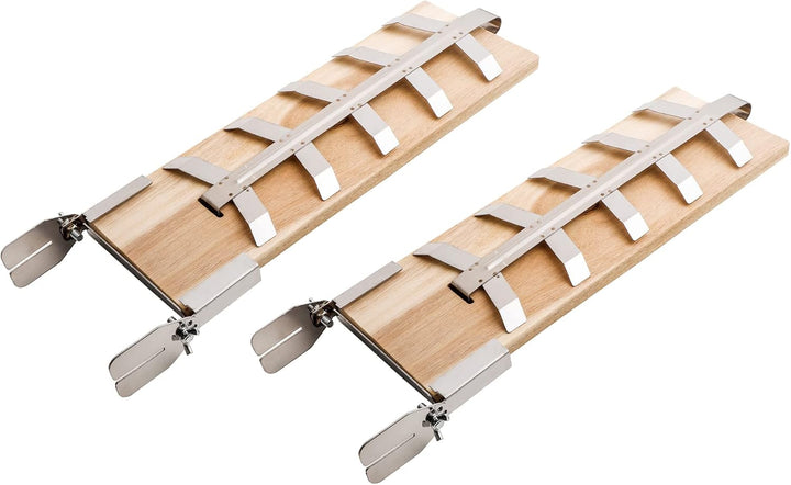 Flammlachs Bretter Set 2teilig inklusive Befestigungsmaterial Holz Fisch-Filethalter