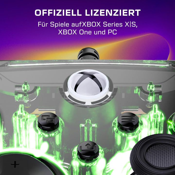 Turtle Beach Afterglow RGB-Controller mit Kabel, lizenziert für XBOX &amp; PC | Transparent, XBOX Series