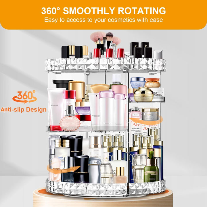 Make Up Organizer 360 Grad drehbar Kosmetik Organizers, 7 Verstellbare Ebenen Grosse Kapazität Makeu