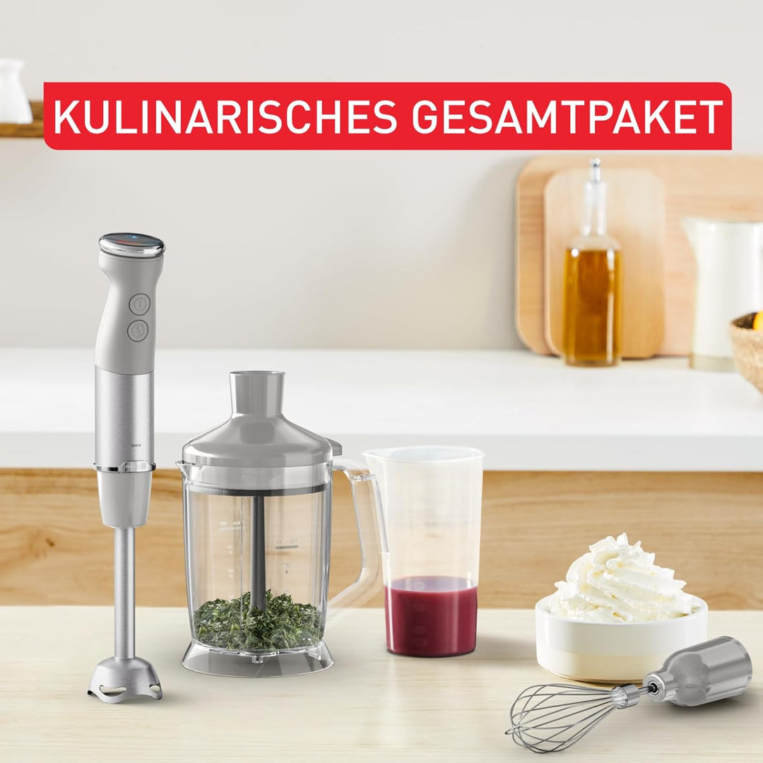 Tefal Quickchef+ 3-in-1 XL Stabmixer/Zerkleinerer/Schneebesen, 1000 W, intuitive Geschwindigkeitsreg