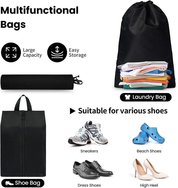 Packing Cubes for Suitcase 8 Set, Leichtgewichtige Gepäck Packing Organizer Packing Cubes für Reisez