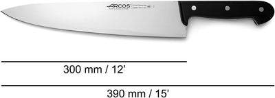 Arcos Serie Universal - Kochmesser - Klinge Nitrum Edelstahl 300 mm - HandGriff Polyoxymethylen (POM