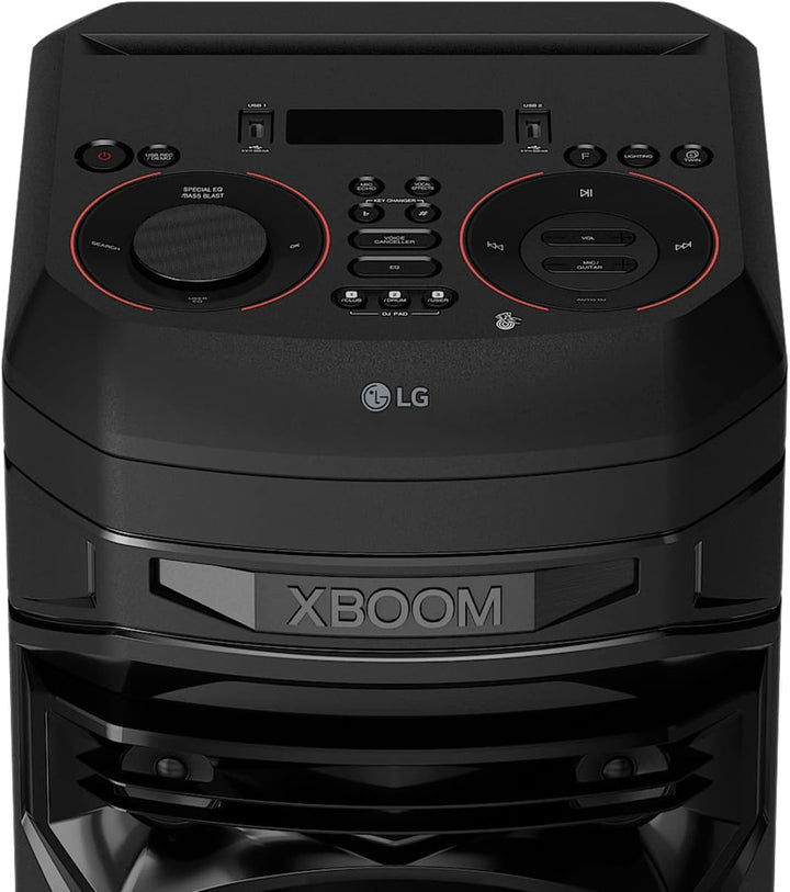LG XBOOM RNC5, 2-Wege-Soundsystem mit 3 Lautsprechern (Karaoke- & DJ-Funktionen, Beleuchtung), Schwa