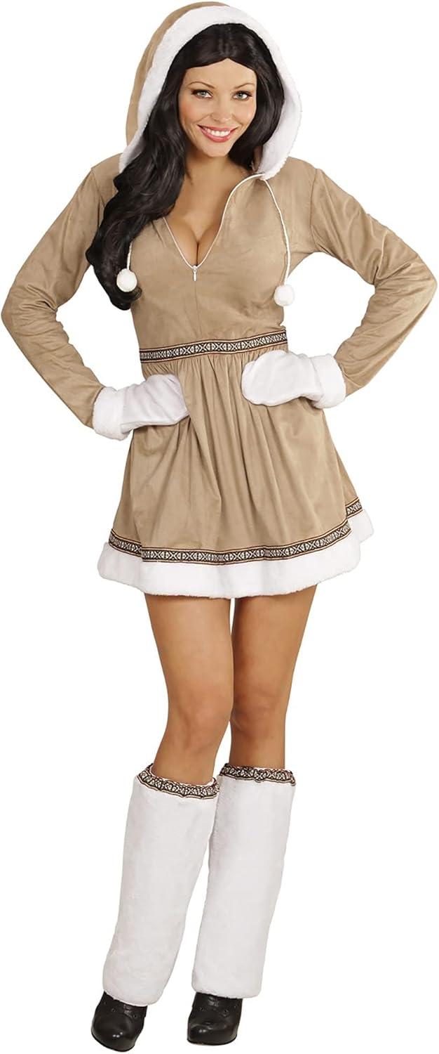 "ESKIMO" (hooded dress, legwarmers, gloves) - (XL), XL