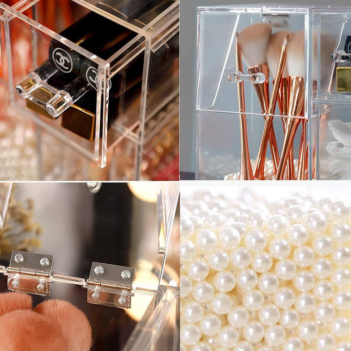 discoball Make-up-Pinselhalter Organizer mit Deckel Staubdicht Kosmetik-Organizer Aufbewahrungsbox m