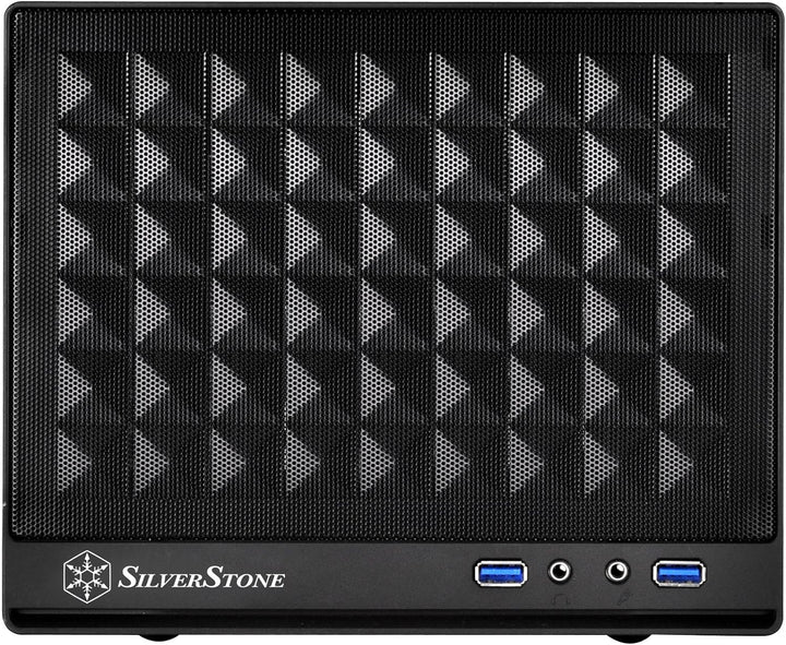 SilverStone SST-SG13B - Sugo Mini-ITX kompaktes Cube Gehäuse, Mesh-Frontblende, schwarz