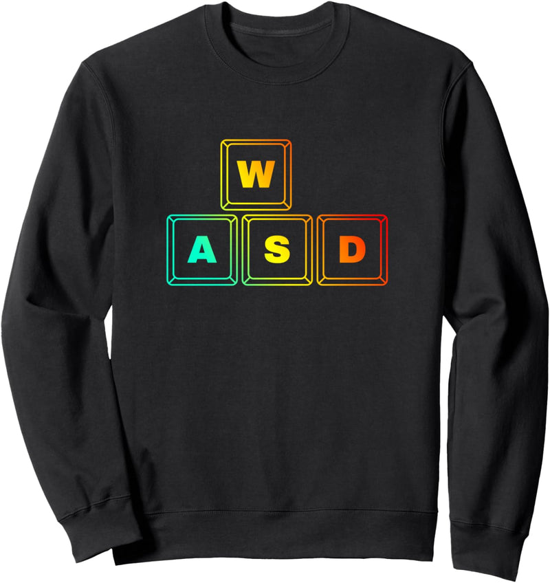 WASD PC Gamer, Zocker Computer- und Video Spiel Motiv Sweatshirt