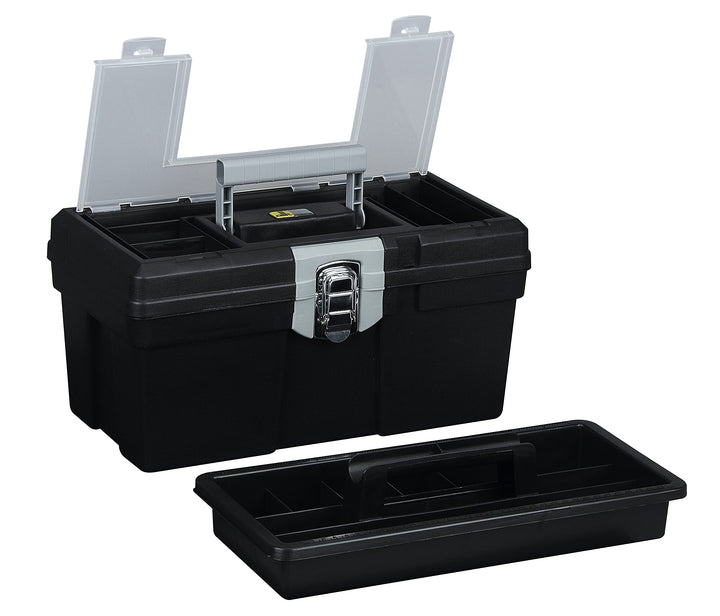 Allit 476280 McPlus Promo >S< 16 Werkzeugkoffer leer, Schwarz 16 Metallverschluss, 16 Metallverschlu