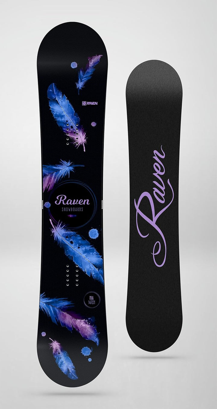 RAVEN Snowboard Set: Snowboard Mia Black + Bindung s230 Black S/M 147cm + s230 Black S/M, 147cm + s2
