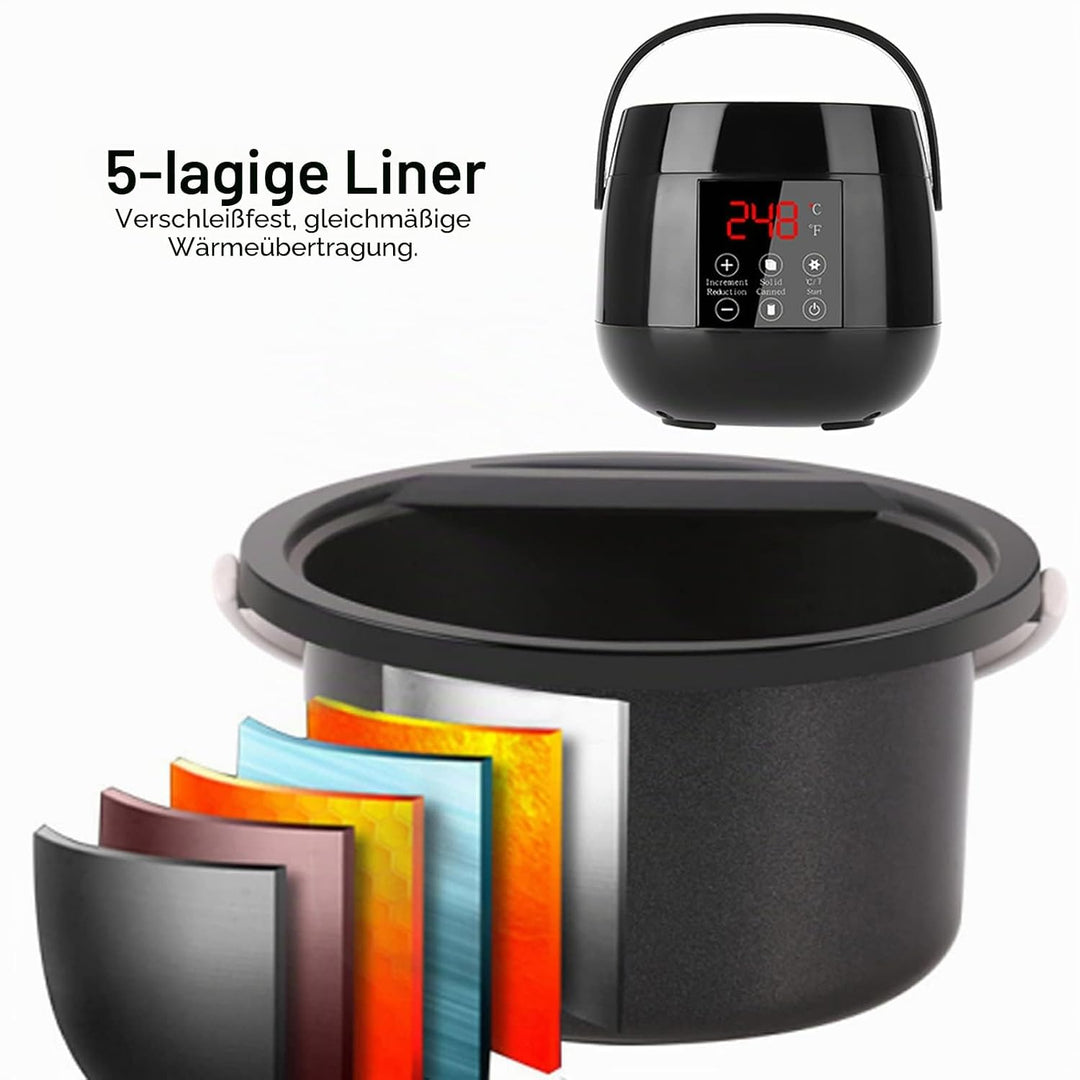 Wachswärmer waxing maschine mit LED-Display, 4 Wachsperlen 100 g und 20 Wachsstifte, elektrischer Wa