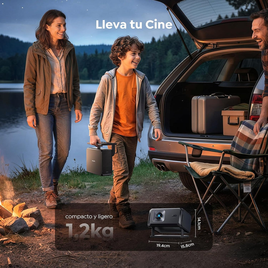 Beamer 4K Unterstützt, Smart Beamer Heimkino 1080P FHD, Autofokus &amp; Trapezkorrektur, WiFi Bluetooth
