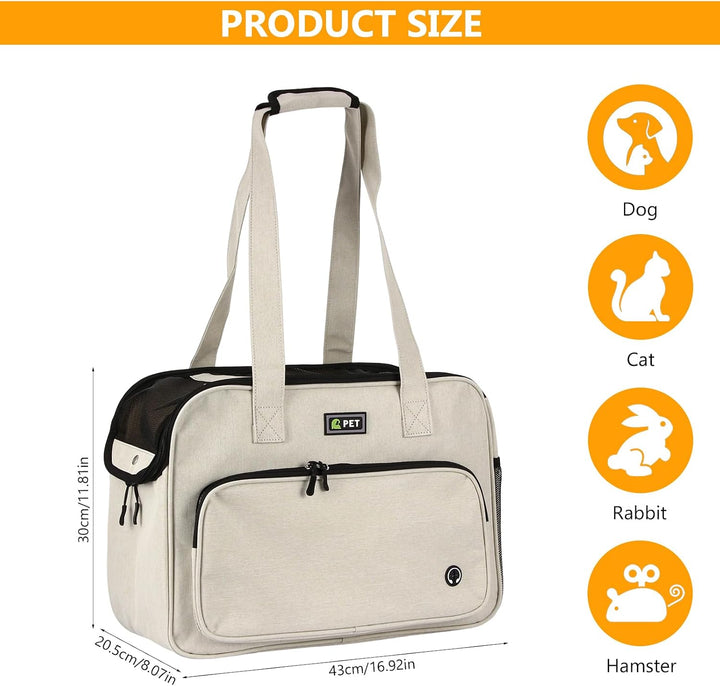 Hundetasche für Hunde &amp; Katzen bis 7 kg, Oxford-Stoff Hundetragetasche | Atmungsaktives Netzgewebe,I