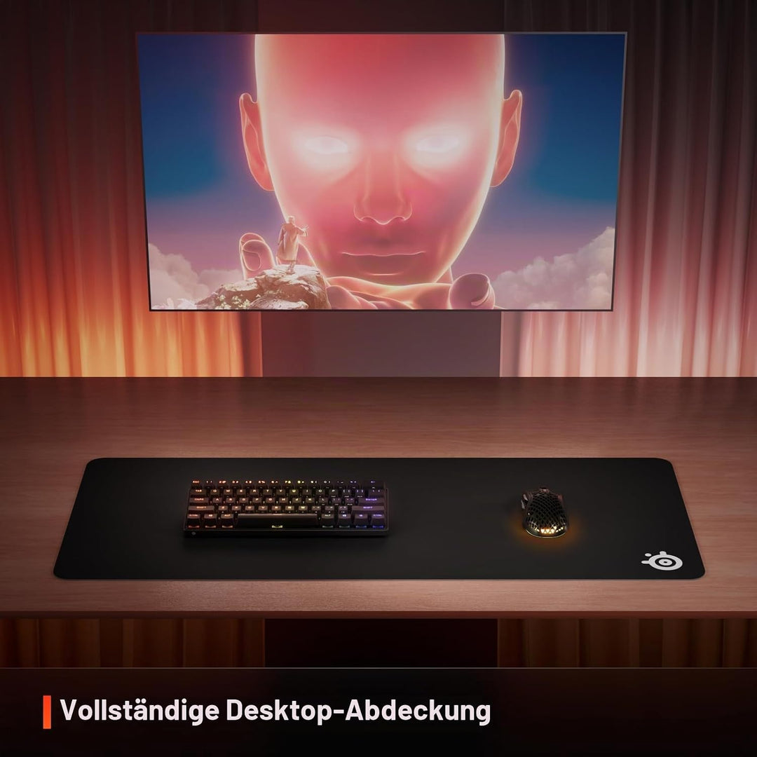 SteelSeries QcK Gaming-Mauspad, XXL-Stoff, Peak-Tracking und Stabilität, Esport-Mauspad, rutschfest,