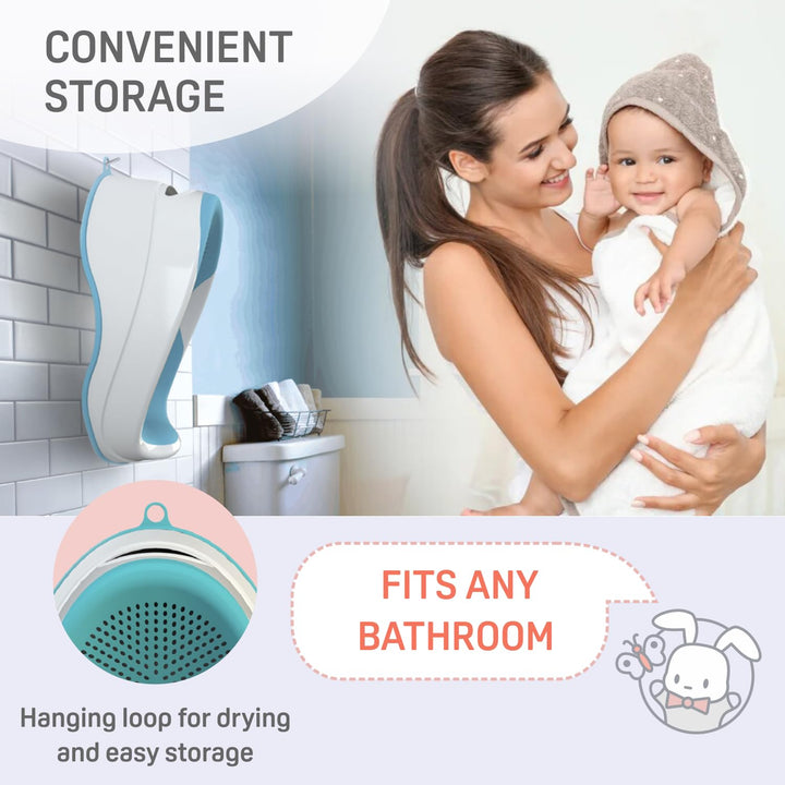 BABYLON DOLPHIN Badewannensitz Baby Ab 0-6 Monate – Ergonomisches Kinder Badewanne – Hypoallergen, S