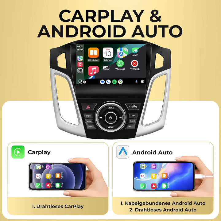 M.I.C. AF9-L2 Android 14 Autoradio mit Navigation: MediaTek MT6765V, 4GB+64GB, 9 Zoll QLED Display,
