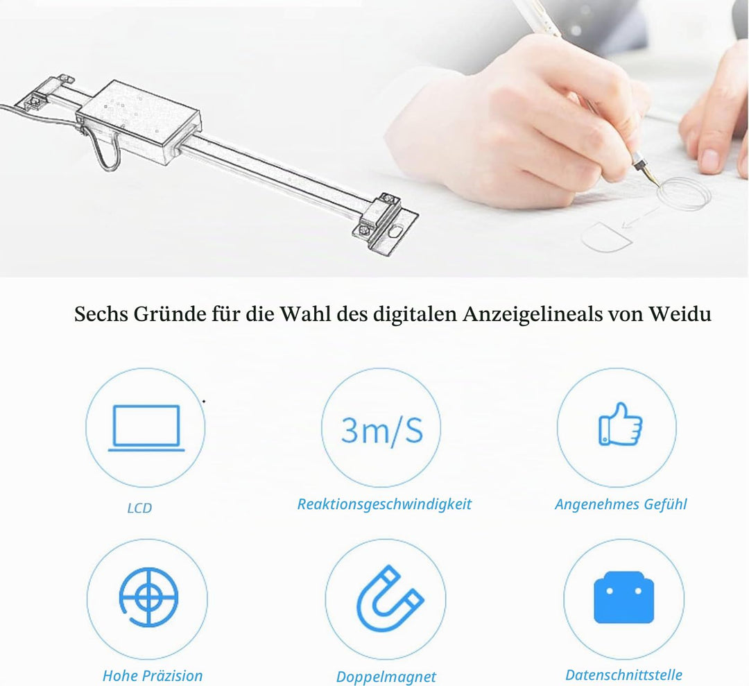 Digitalanzeige DRO, 0-150mm Digitalanzeige Kit Messschieber Digitalanzeige Linearmassstab LCD Ausles