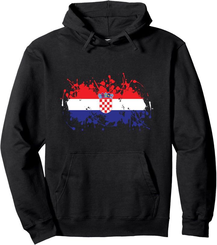 Kroatien Flagge Hrvatska Land Kroate Kroatisch Deko Croatia Pullover Hoodie