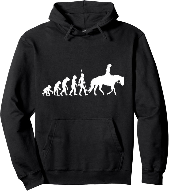 Westernreiten Westernreiterin Reiten Evolution Westernreiter Pullover Hoodie