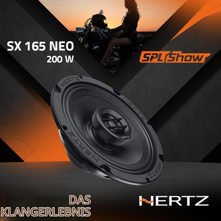 Hertz SX 165 Neo Set Coax 2Way 16,5cm 2-Wege Koaxialsystem 1 Paar aus der SPL Show Serie
