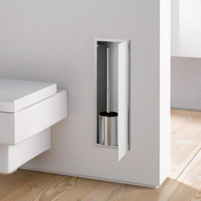 EMCO Asis 2.0 WC-Bürstengarnitur-Unterputz-Modul, platzsparender Stauraum aus hochwertigem Aluminium
