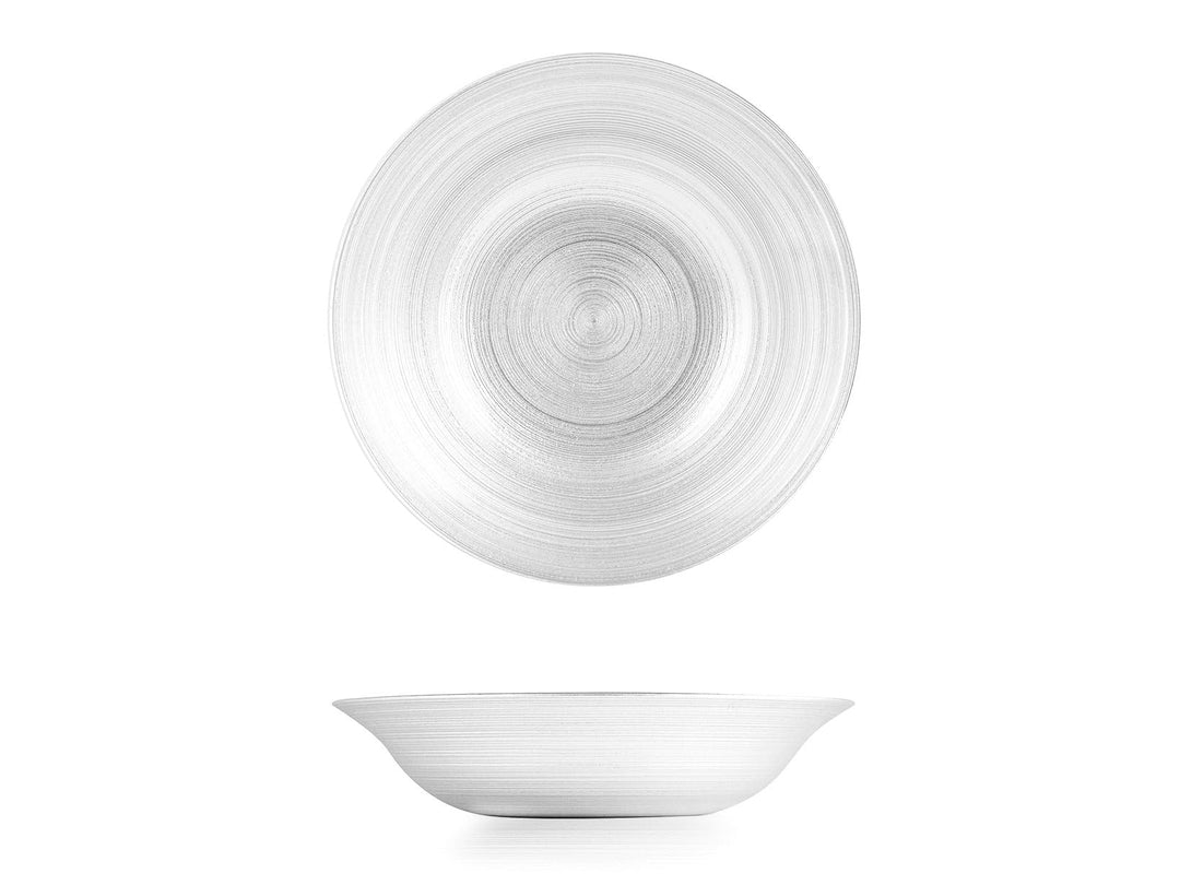 H&amp;H 845499 Suppenteller, rund, Glas, transparent, 22 cm, 6 Stück
