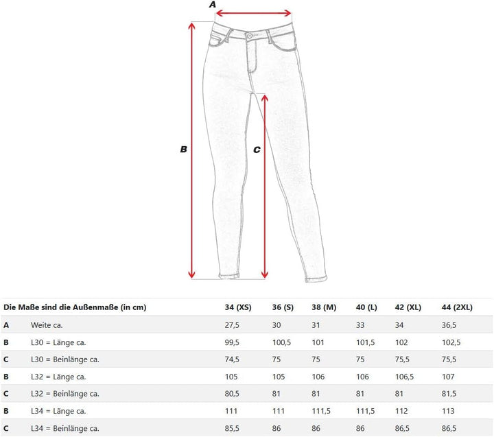 Elara Damen Hose Skinny Stretch Jeans 3 Längen Chunkyrayan 34W / 34L Weiss Elara, 34W / 34L Weiss El
