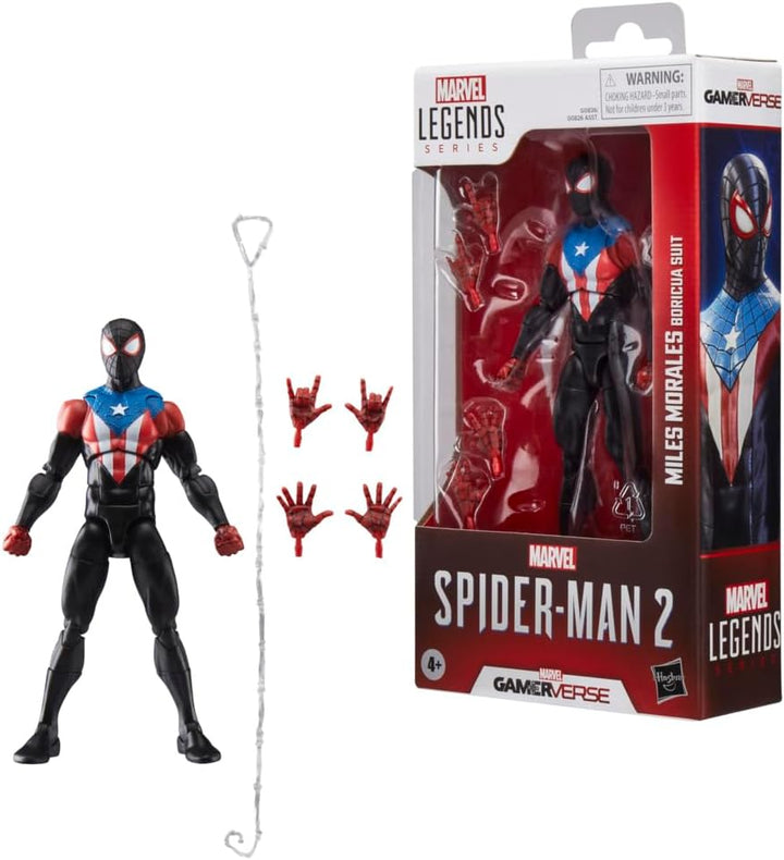 Marvel Legends Series Gamerverse Miles Morales Boricua-Anzug Spider-Man Action-Figur, Miles Morales