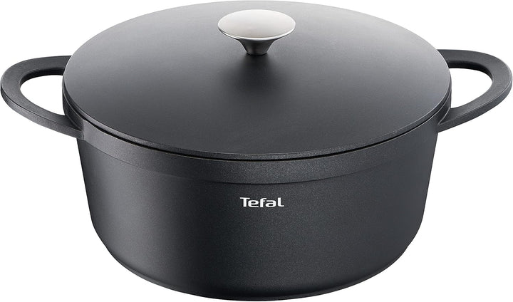 TEFAL TRATTORIA E21853 Schmortopf| Aluguss | Gussdeckel | Antihaft-Beschichtung| gute Wärmespeicheru