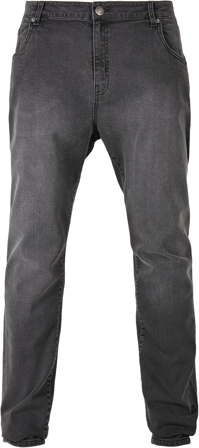 Urban Classics Herren Slim Fit Zip Jeans Hose 29W / 32L Real Black Washed, 29W / 32L Real Black Wash