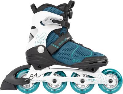 K2 Damen Alexis 84 Boa Inline Skates EU: 42 (UK: 8 / US: 10.5) teal - white, EU: 42 (UK: 8 / US: 10.