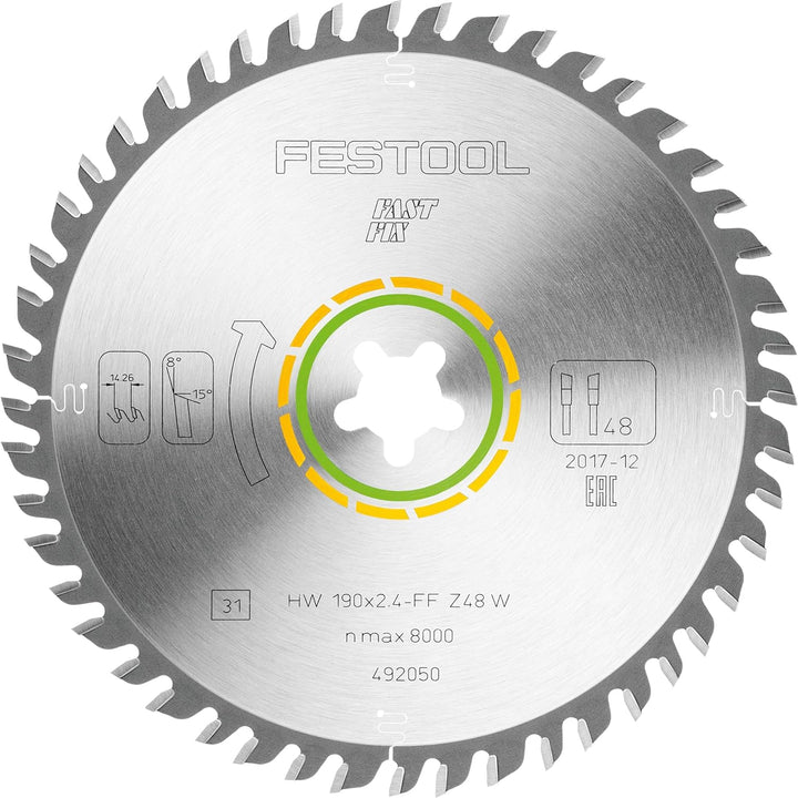 Festool Feinzahn-Sägeblatt HW 190x2,4 FF W48 für CS 50, 190x2,4 FF W48