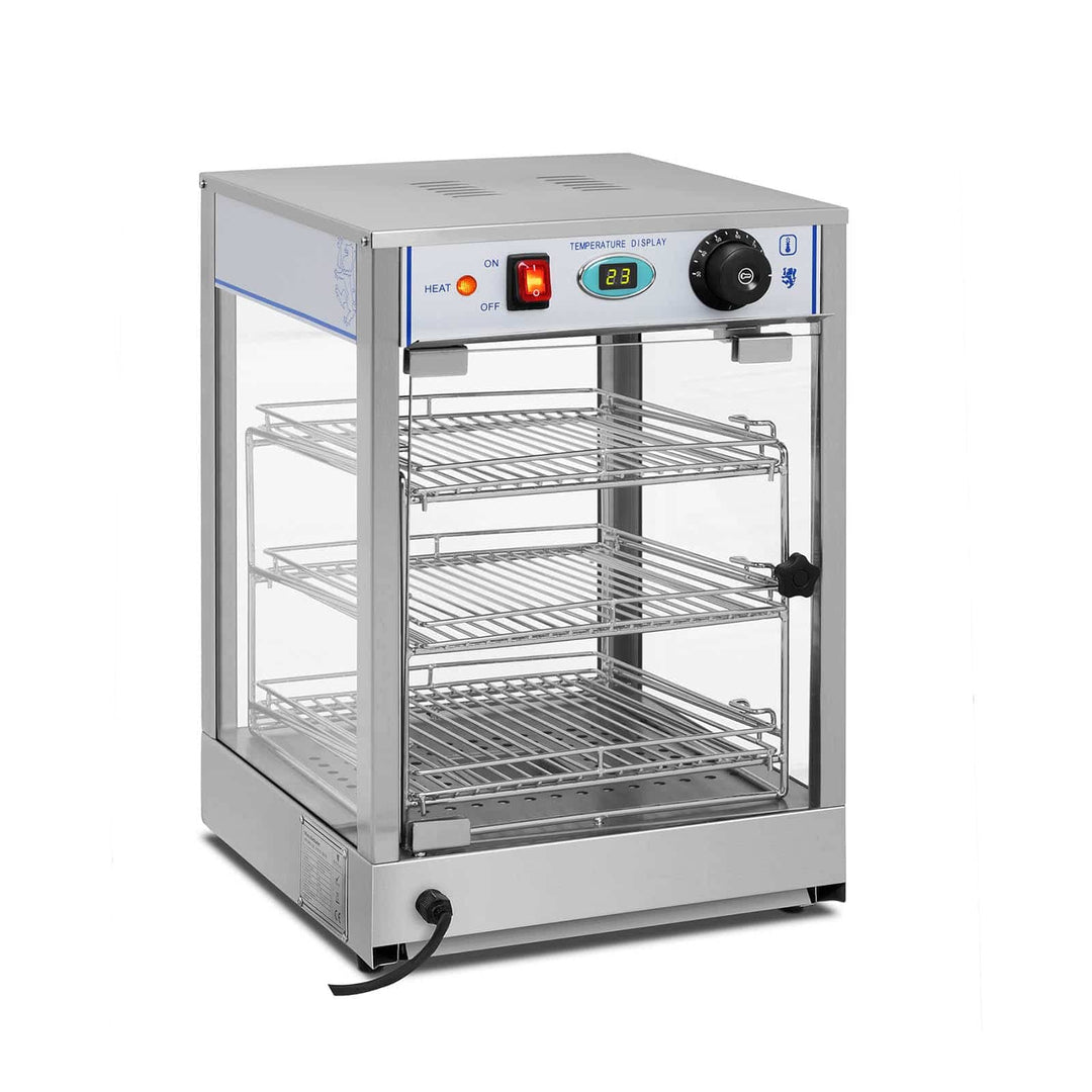 Royal Catering Heisse Theke Warmhaltevitrine Wärmetheke RCHT-850 (850 W, Wärmebereich 0-85 °C, Ablag