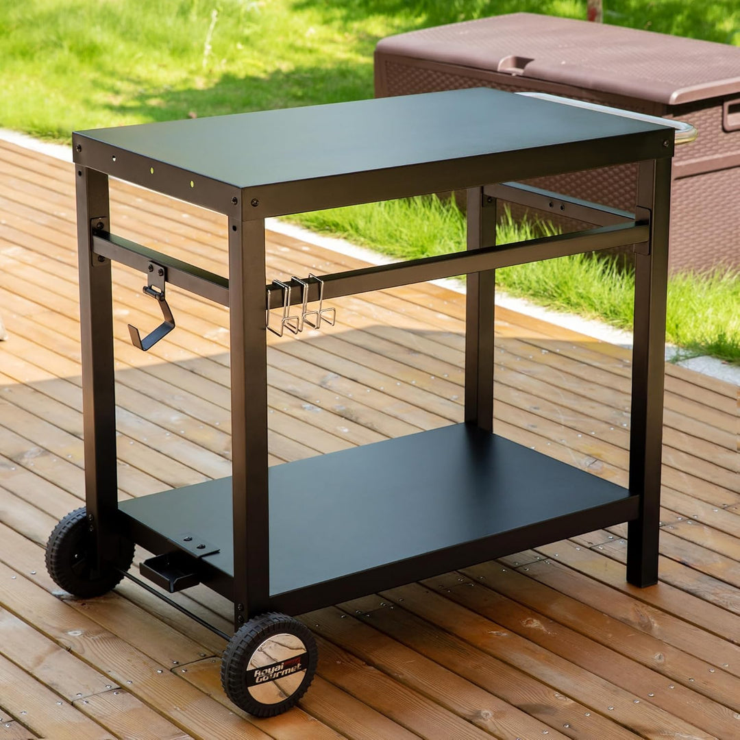 Royal Gourmet Grillwagen Grilltisch Outdoor Beistelltisch Garten Trolley Outdoorküche Multifunktione
