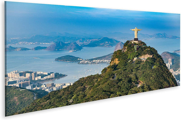 islandburner Bild auf Leinwand Luftaufnahme Von Rio De Janeiro Corcovado Berg Mit Statue Von Christu