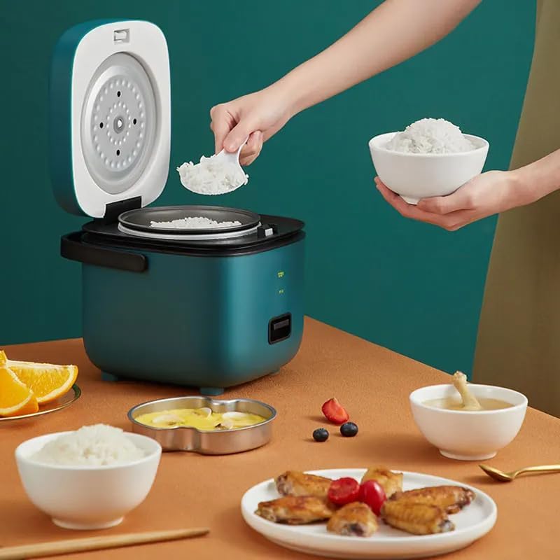 Mini-Reiskocher, Mini-Reiskocher, 1,2 l, Antihaft-Kochtopf | 200 W Reiskocher, Edelstahl, multifunkt