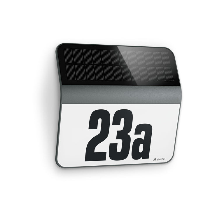 Steinel LED Solar Leuchte XSolar LH-N anthrazit, Dämmerungsschalter, 2500 mAh LiFe-Akku, inkl. beleu