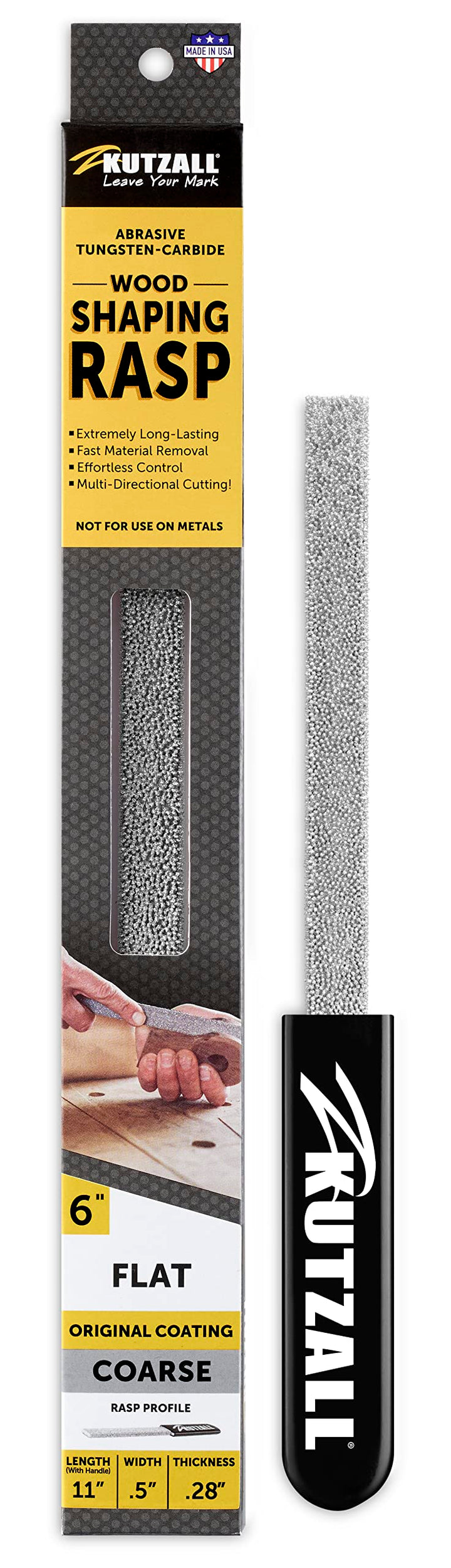 Kutzall Original 6 "Flat Hand Rasp - Grob, Holz Raspel/Datei, Die Für Holzbearbeitung Und -Formung,