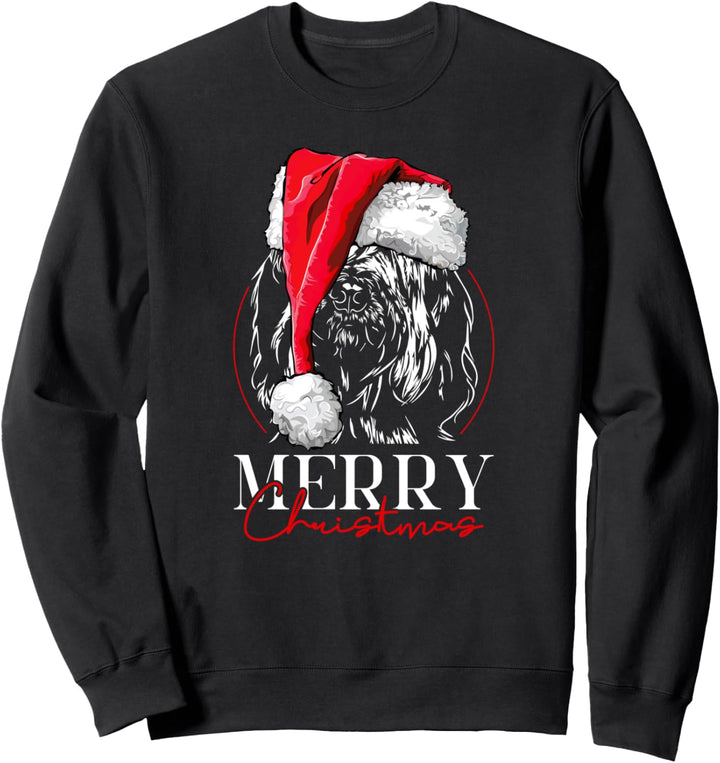 Lustiger Santa Briard Merry Christmas Weihnachten Hunde Sweatshirt