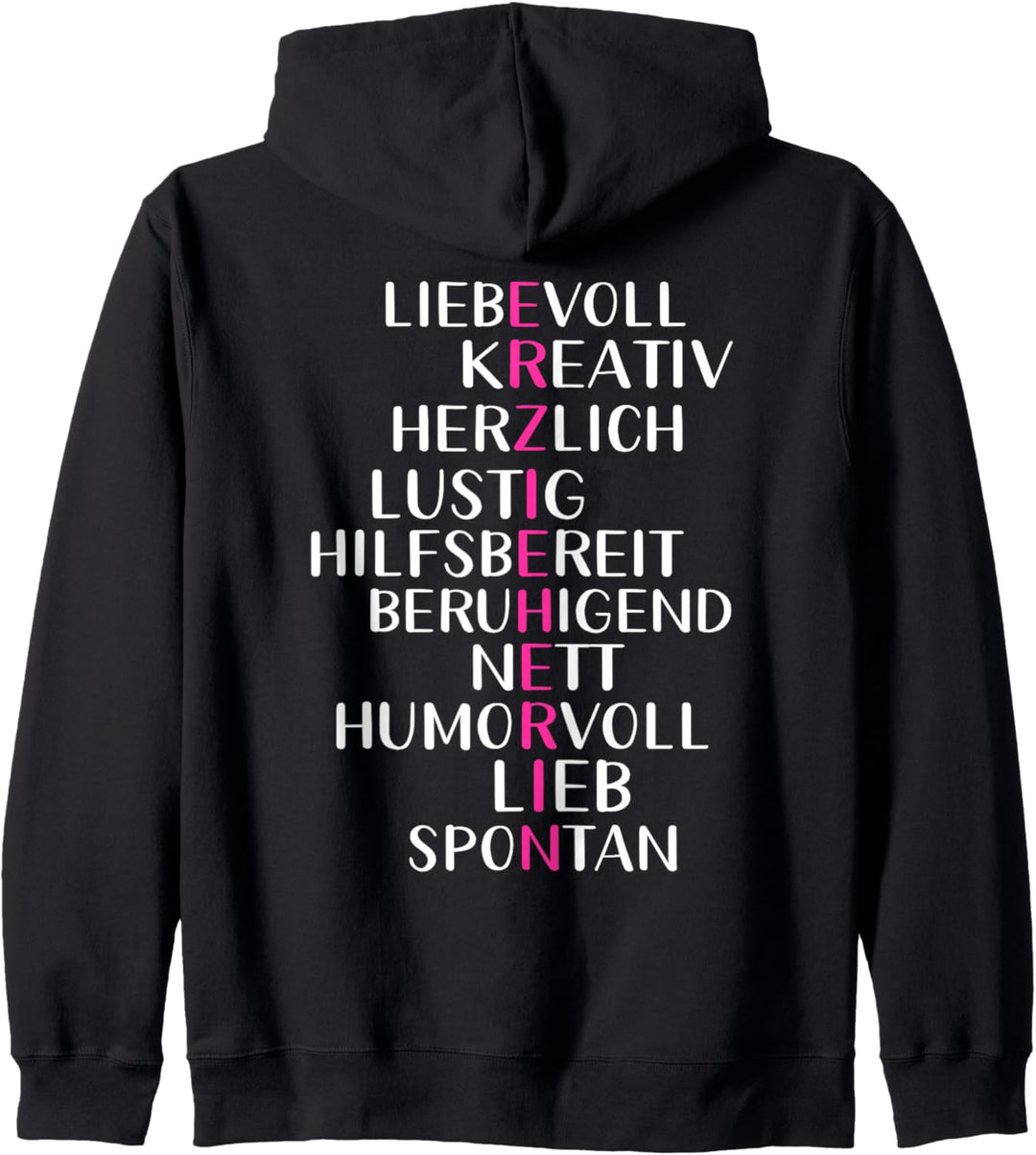 Backprint Erzieherin Kindergarten und Erziehung Kapuzenjacke