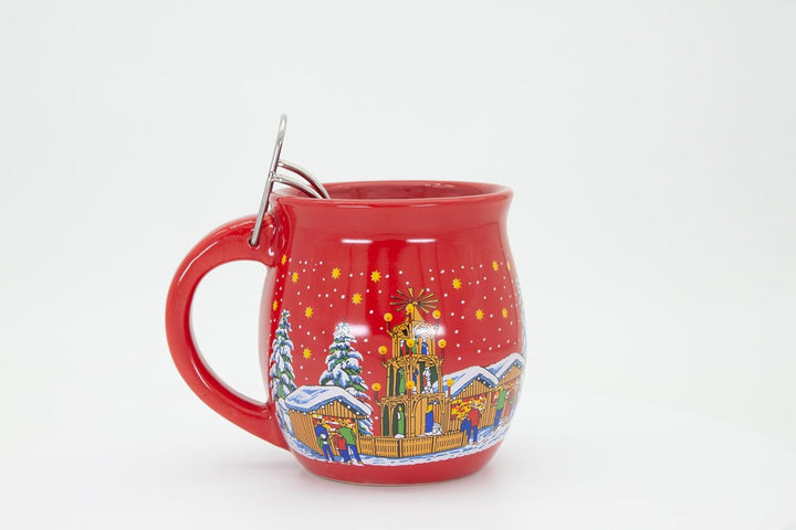 Feuerzangentasse 6er im Karton, Rot/Historischer Markt - für Feuerzangenbowle, Rot/Historischer Mark