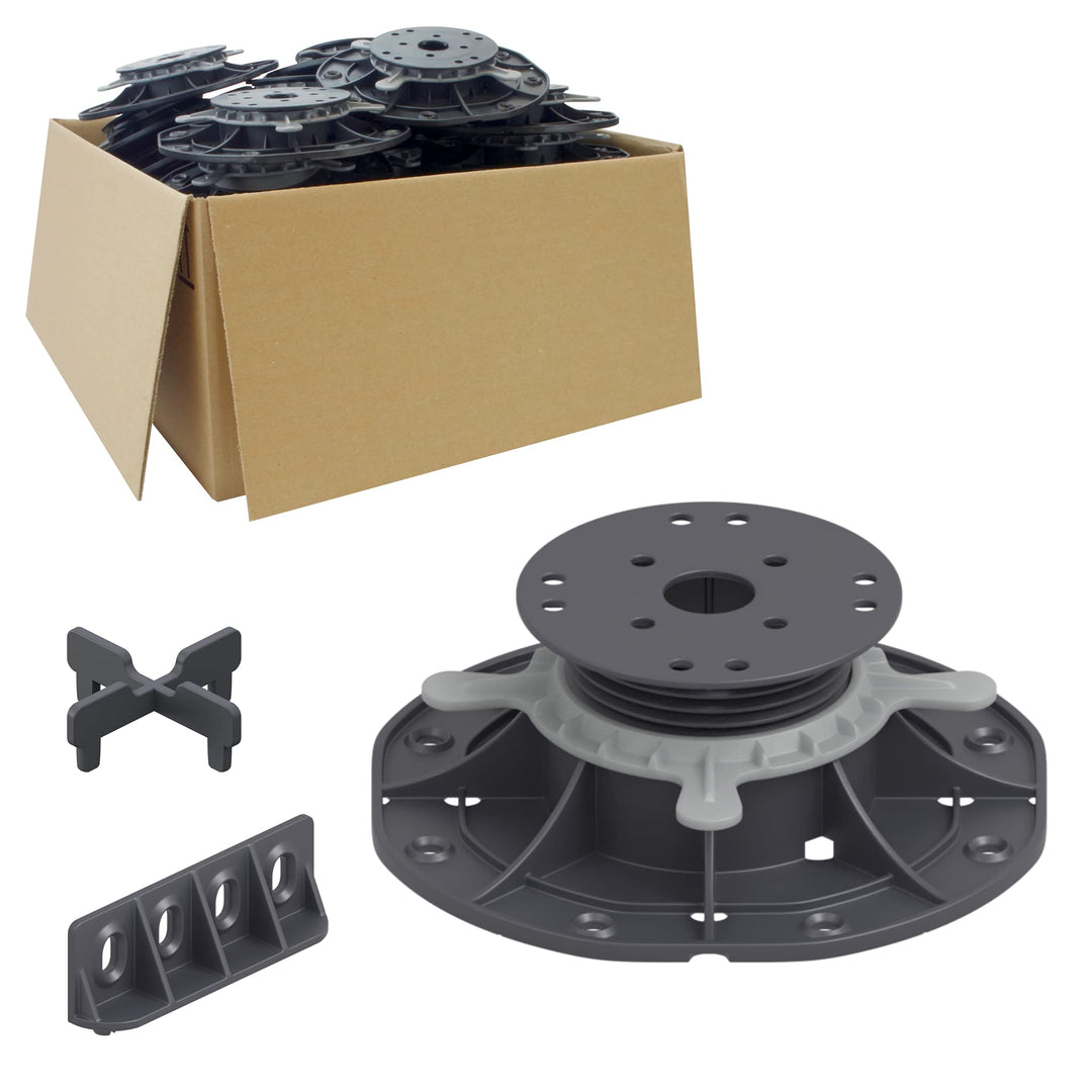 25 Stück Trevendo® Universal Stelzlager & Plattenlager L 45-70 mm für Holz, WPC und Stein Universal